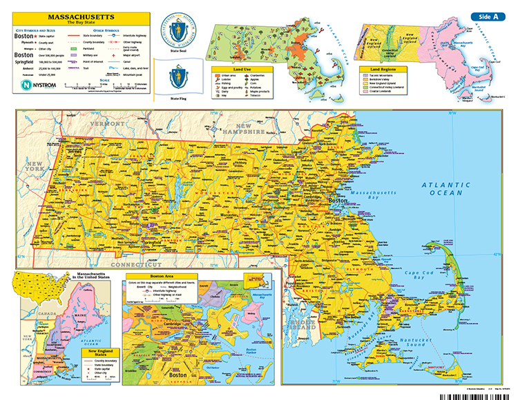MASSACHUSETTS DESK MAP