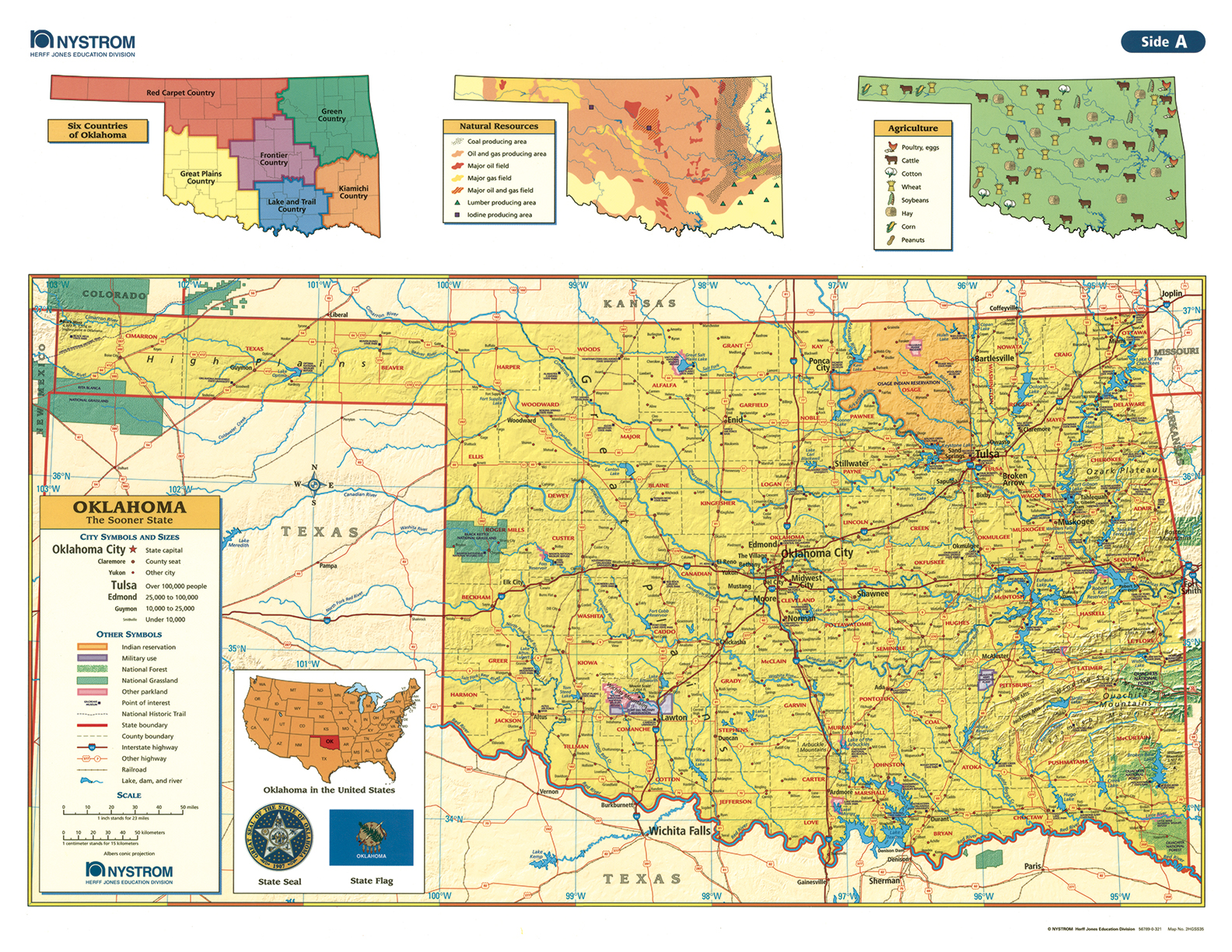 OKLAHOMA DESK MAP