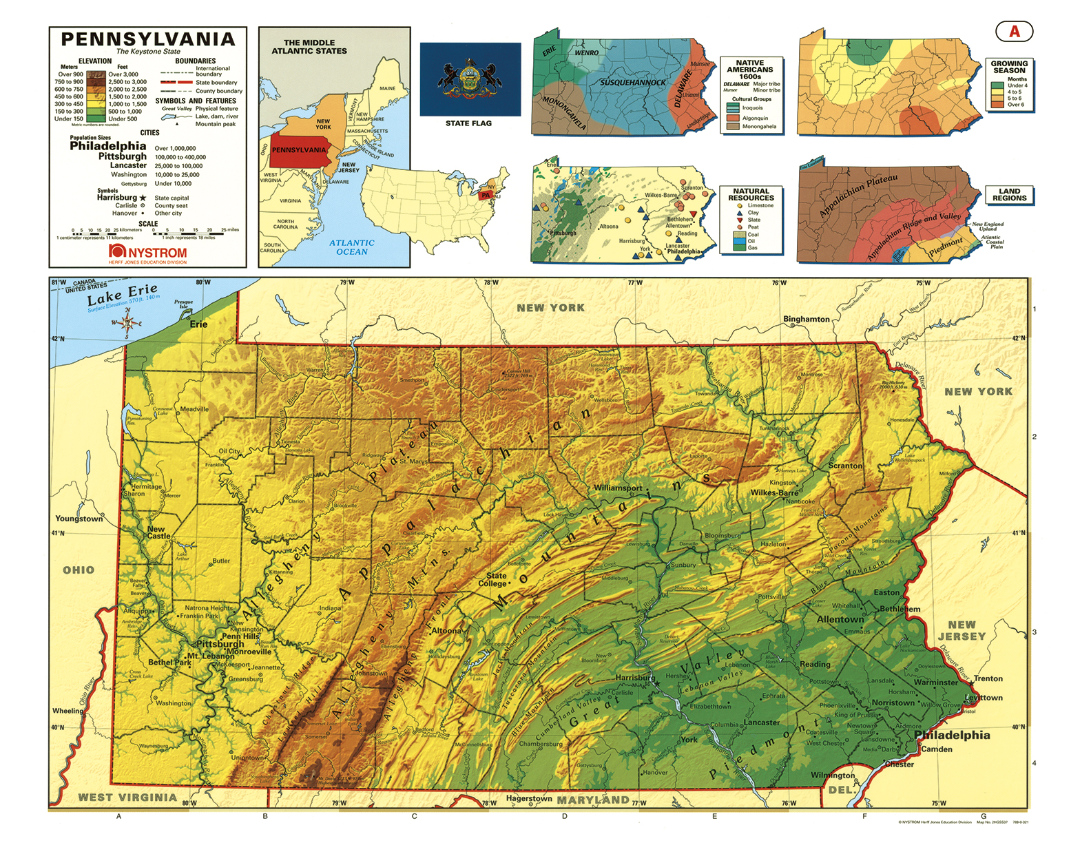 PENNSYLVANIA DESK MAP